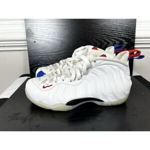 Nike Air Foamposite One White Red Blue Womens Shoes AA3963-102 Size 7.5